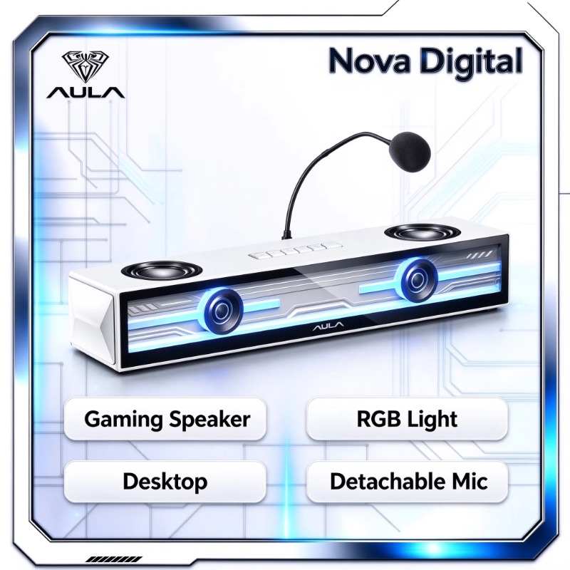 Rgb Computer Soundbar For Pc - AULA GS8 gaming-speaker, een desktop-soundbar met