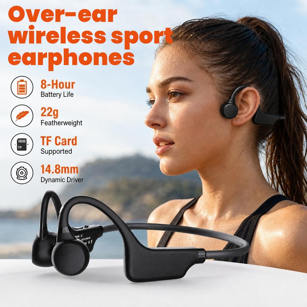 Bone Conduction Running Headphones - Koptelefoons met beengeleiding, niet-in-oor, voor hardlopen