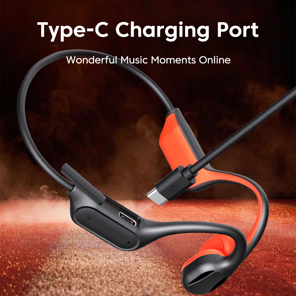 Bone Conduction Running Headphones - Beengeleiding Sport-hoofdtelefoon Bluetooth 6.0 Over-ear-oortelefoon Ondersteuning
