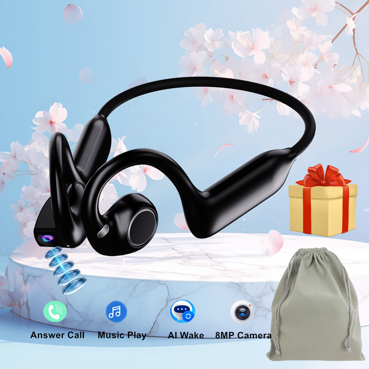 Nieuwe slimme camera-oordopjes - Bone Conduction Running Headphones recensie en prijs