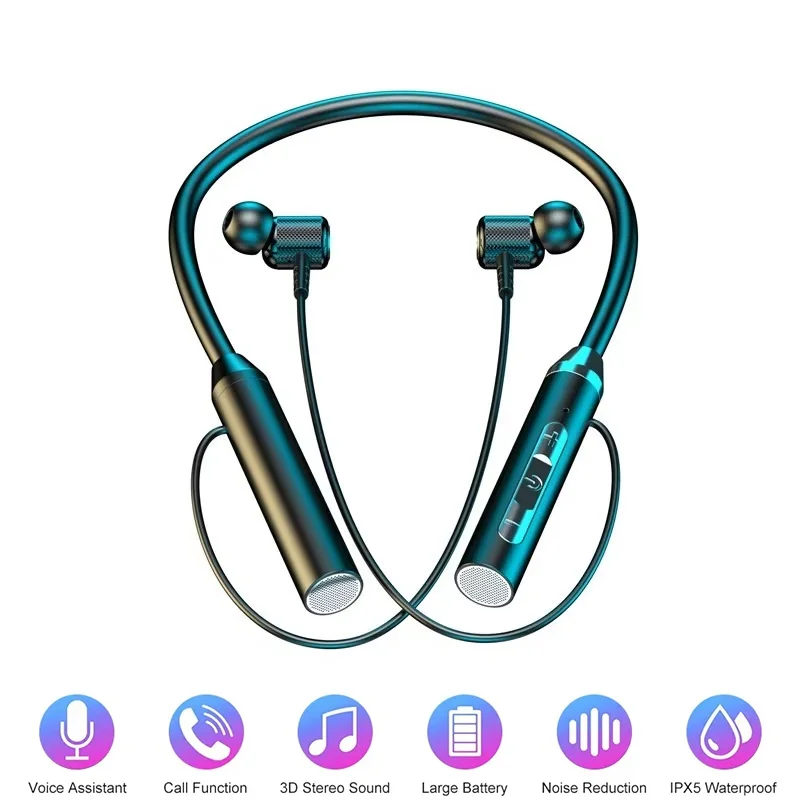 9D Bluetooth-oordopjes, draadl - Magnetic Neckband Sports Earphones recensie en prijs