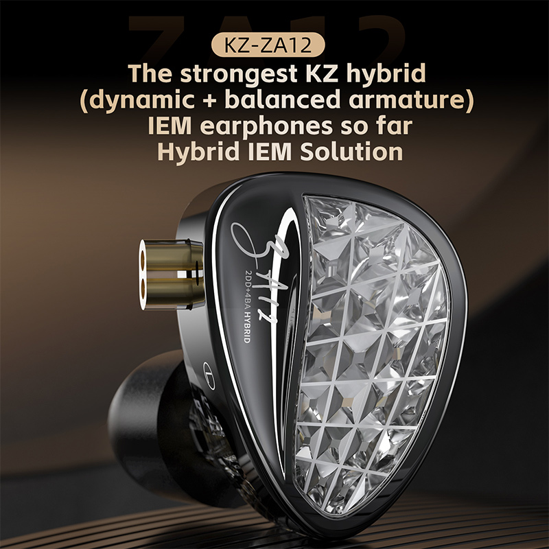 KZ ZA12 2DD + 4BA Hybride IEM- - Planar Magnetic Iem Earphones recensie en prijs