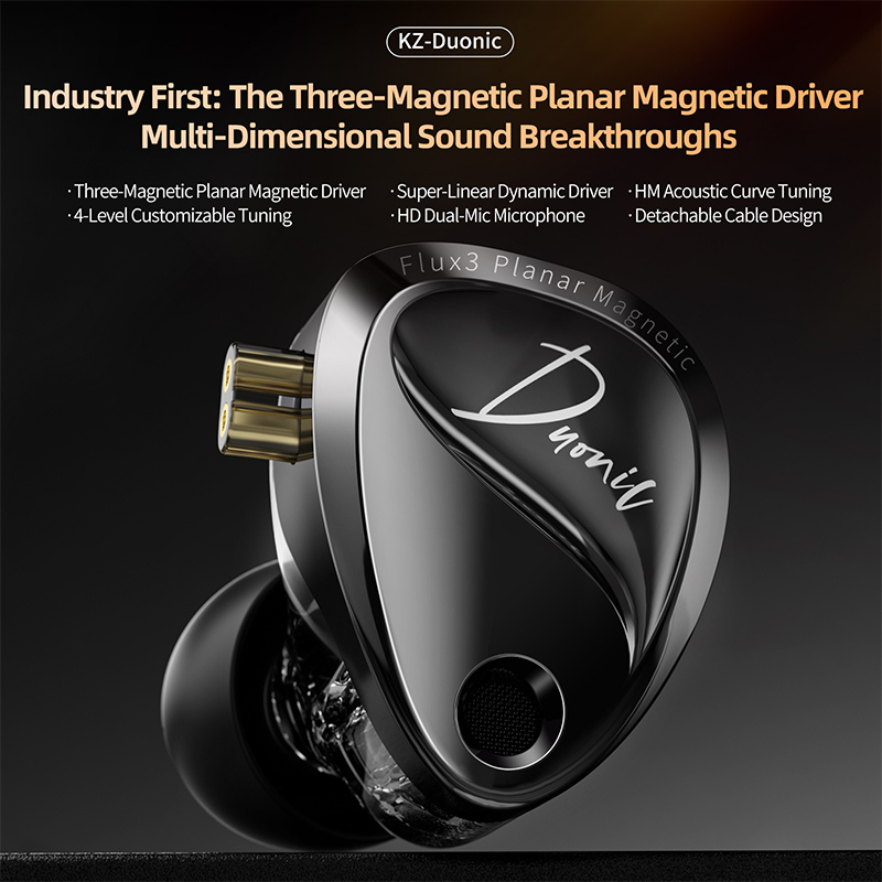 KZ Duonic Bedrade IEM's met dr - Planar Magnetic Iem Earphones recensie en prijs
